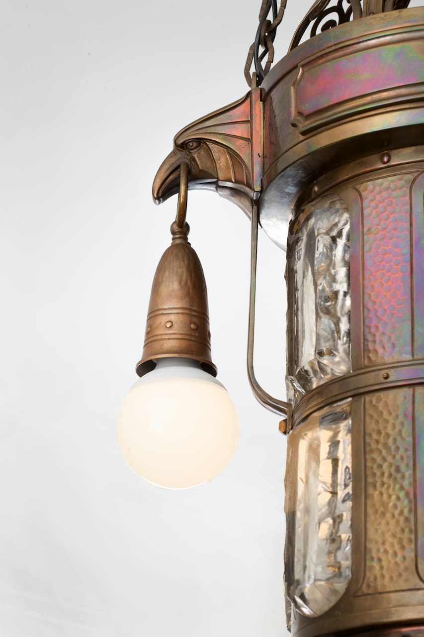 Art Deco Bronze Chandelier, early 20th century