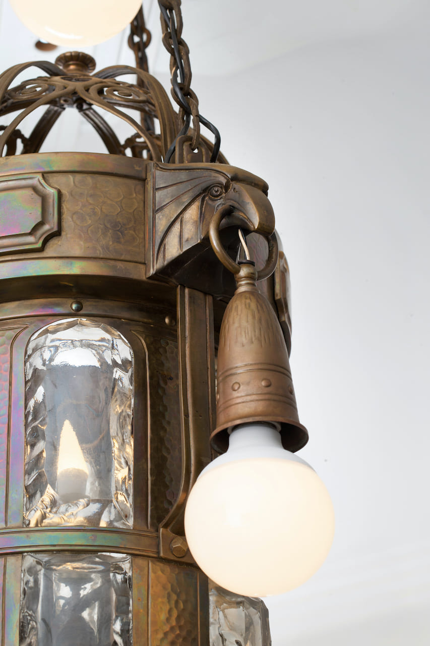 Art Deco Bronze Chandelier, early 20th century
