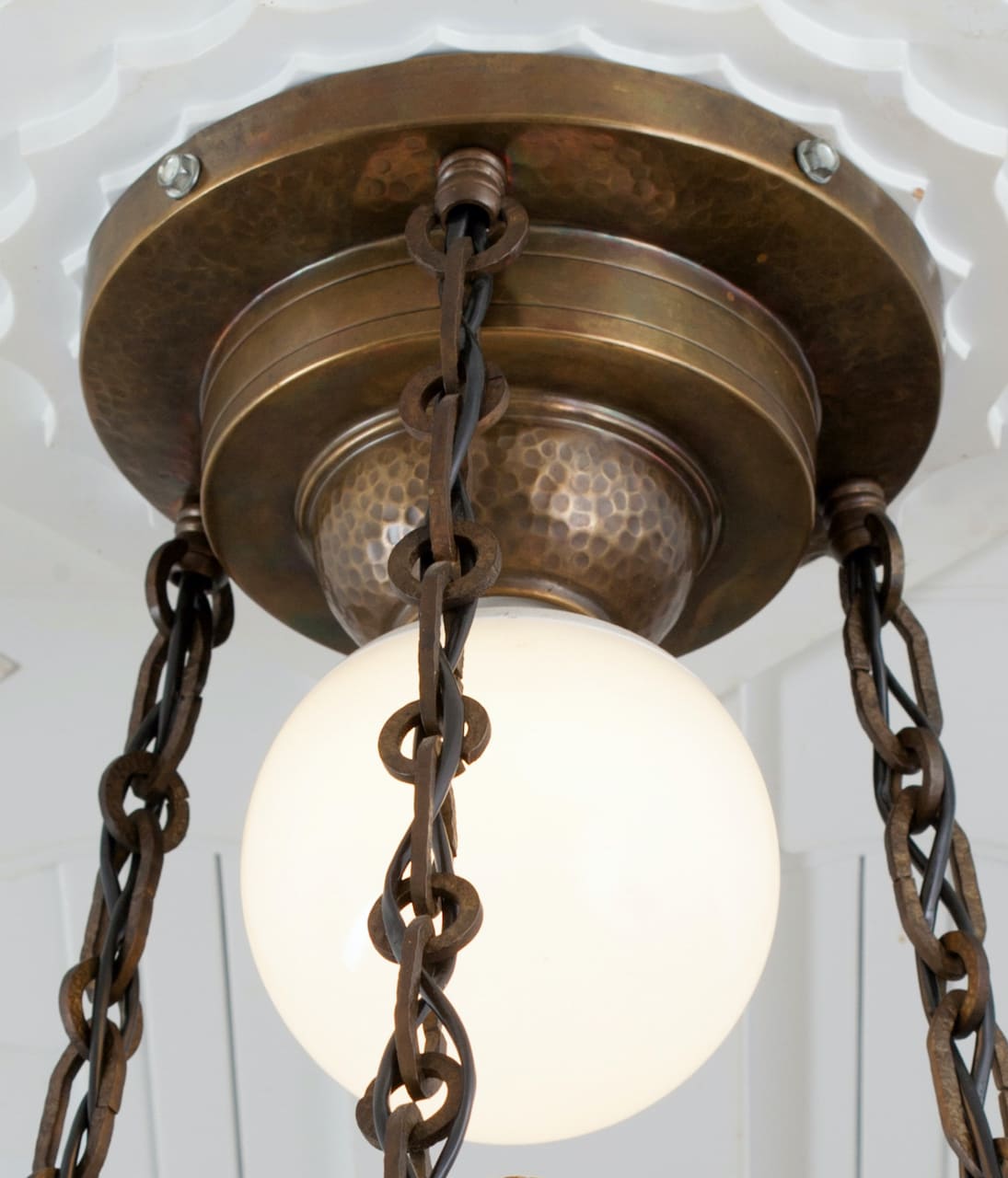 Art Deco Bronze Chandelier, early 20th century