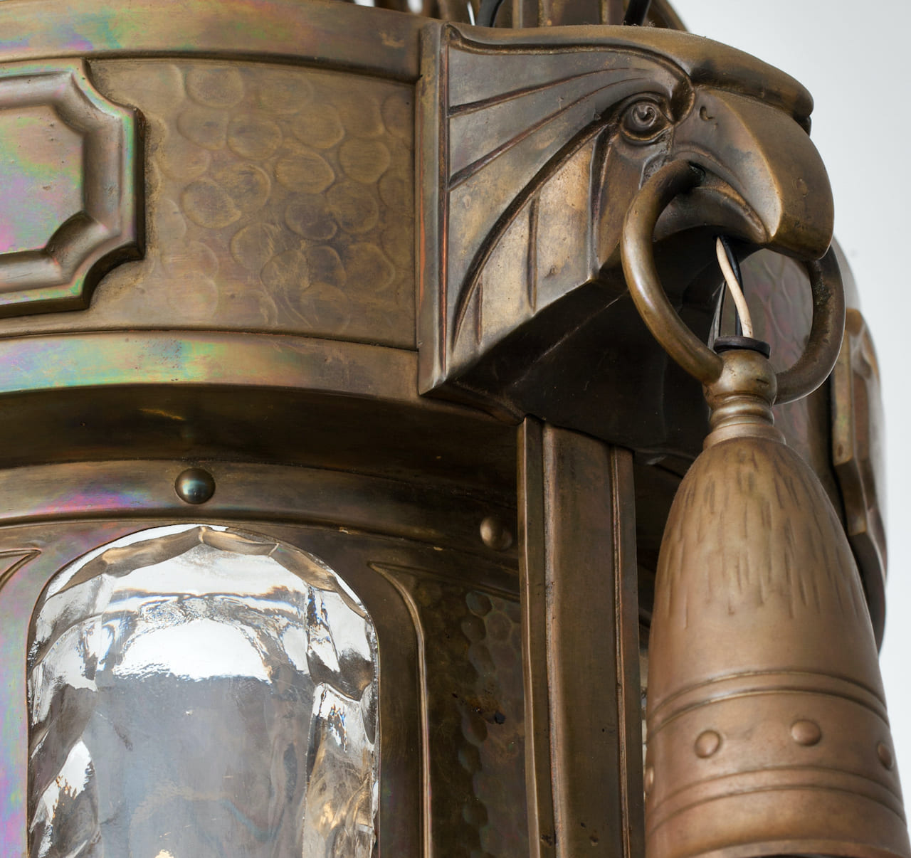 Art Deco Bronze Chandelier, early 20th century