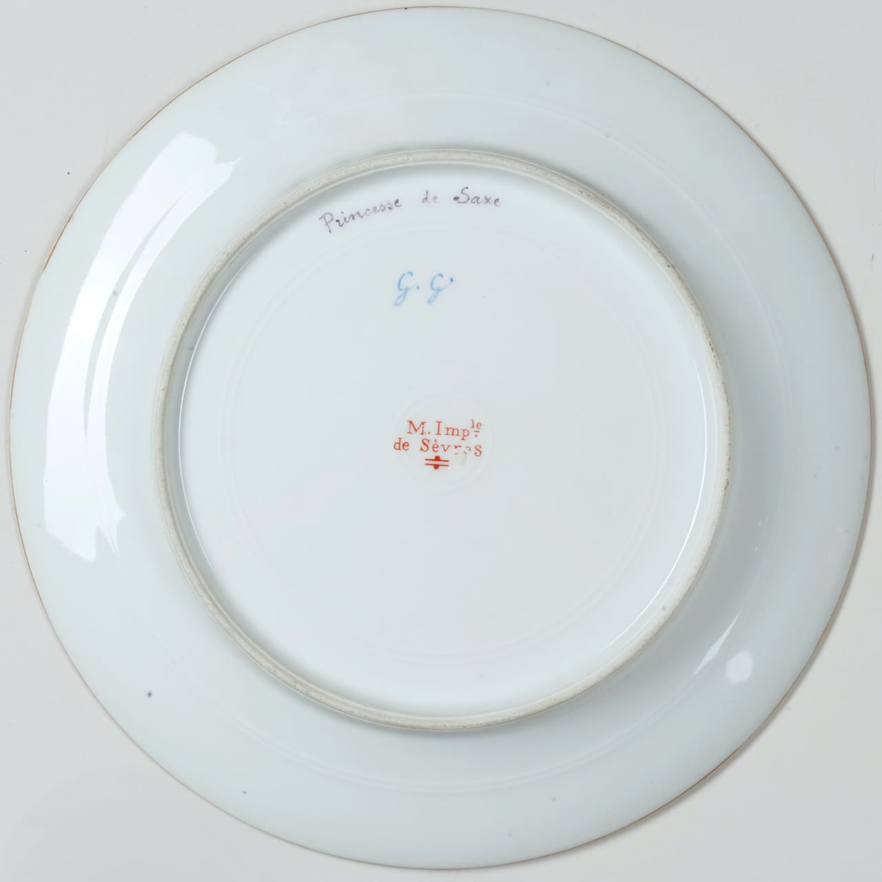 Lot of 6 Plates, Sevres style, 19th century (France)