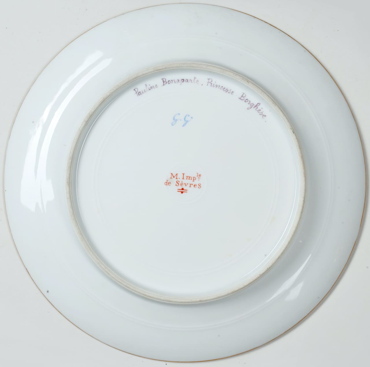 Lot of 6 Plates, Sevres style, 19th century (France)
