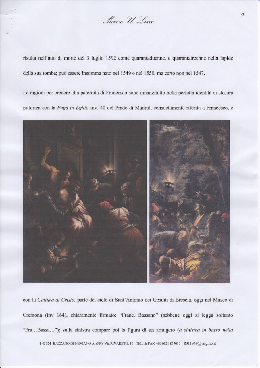 Francesco Bassano, 1549-1592