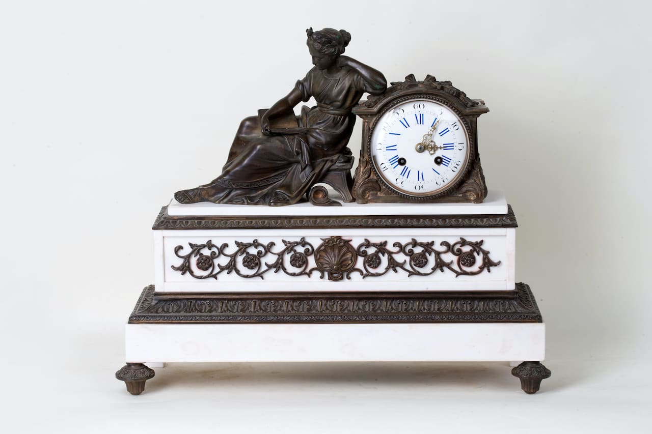 Bronze Mantel Clock, 19th century