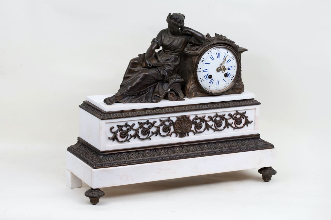 Bronze Mantel Clock, 19th century