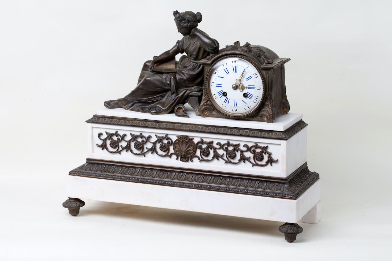 Bronze Mantel Clock, 19th century