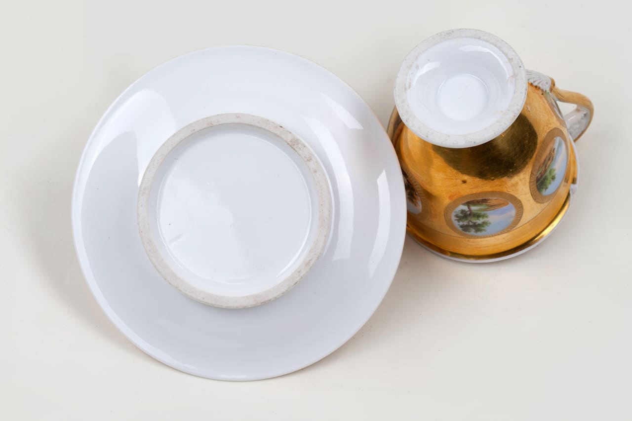 Porcelain Cup with Saucer, 19th century