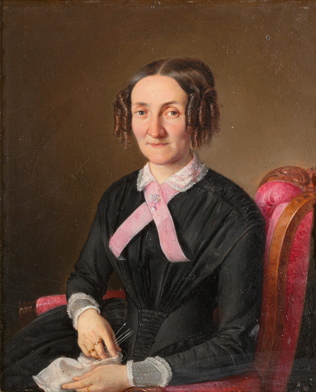Pair of Portraits, signature illegible, 19th century