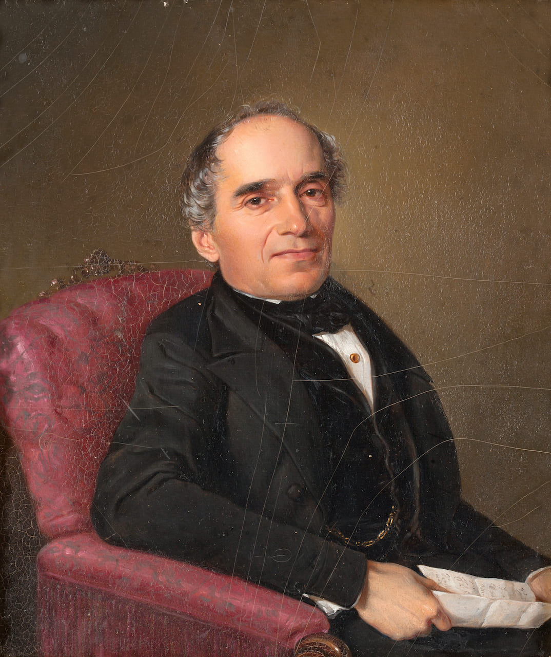Pair of Portraits, signature illegible, 19th century