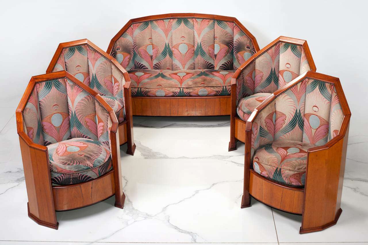 Art Deco Salon Set, 5 Pieces, circa 1920-30s