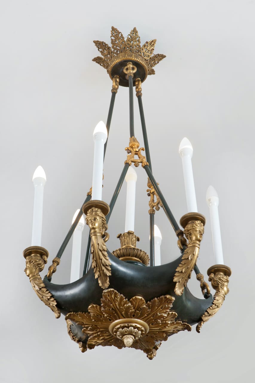 Empire Bronze Chandelier, the mid-19th century