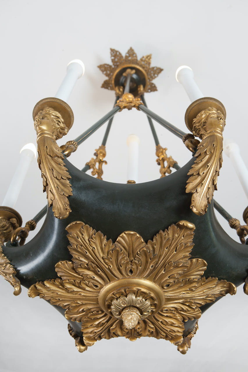 Empire Bronze Chandelier, the mid-19th century