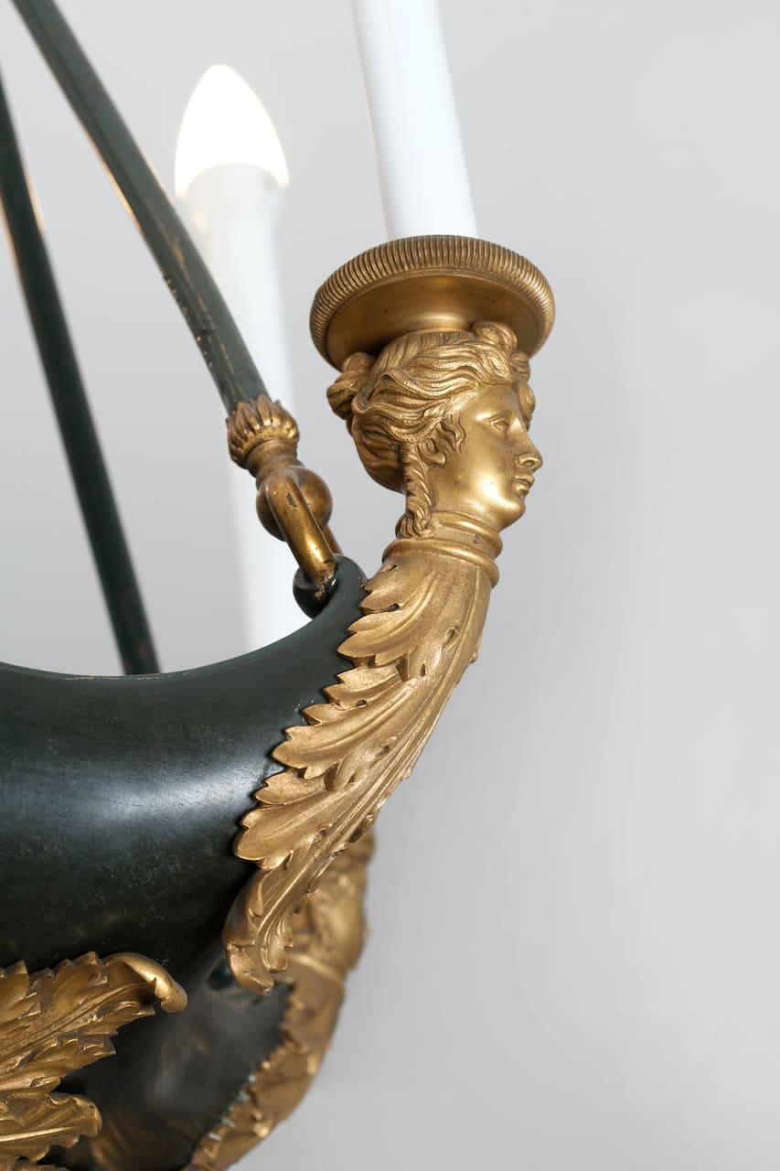 Empire Bronze Chandelier, the mid-19th century