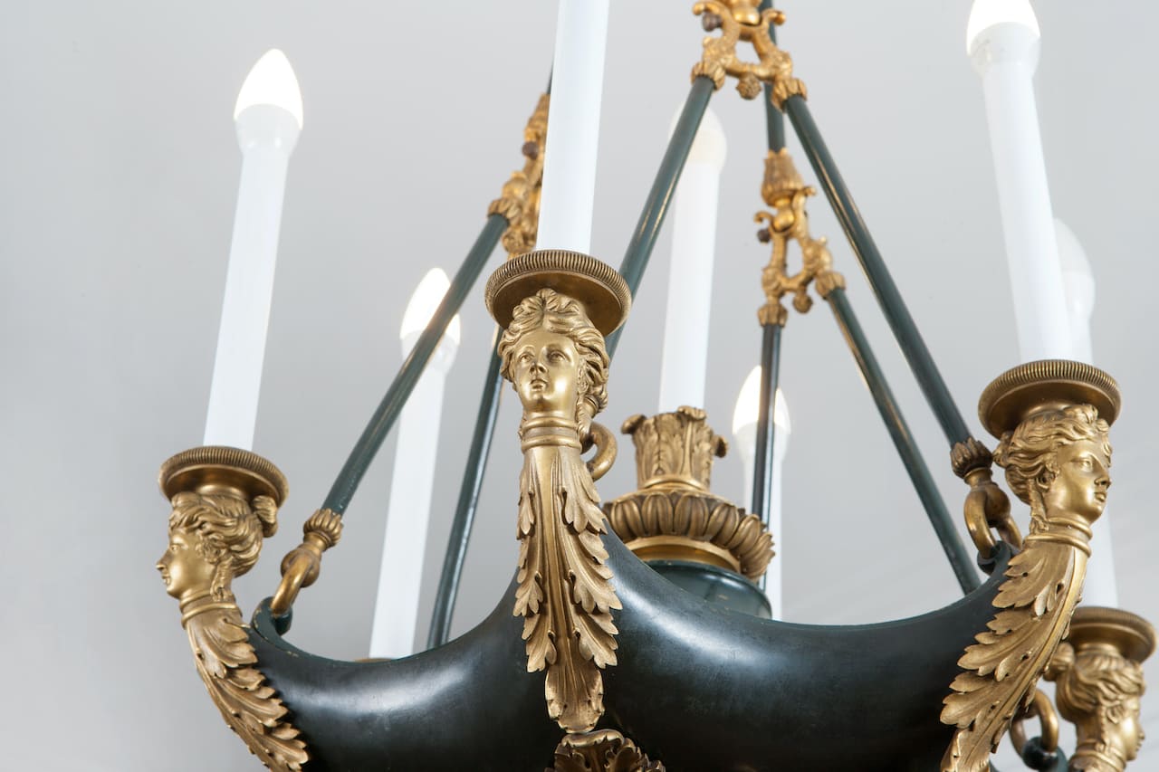 Empire Bronze Chandelier, the mid-19th century