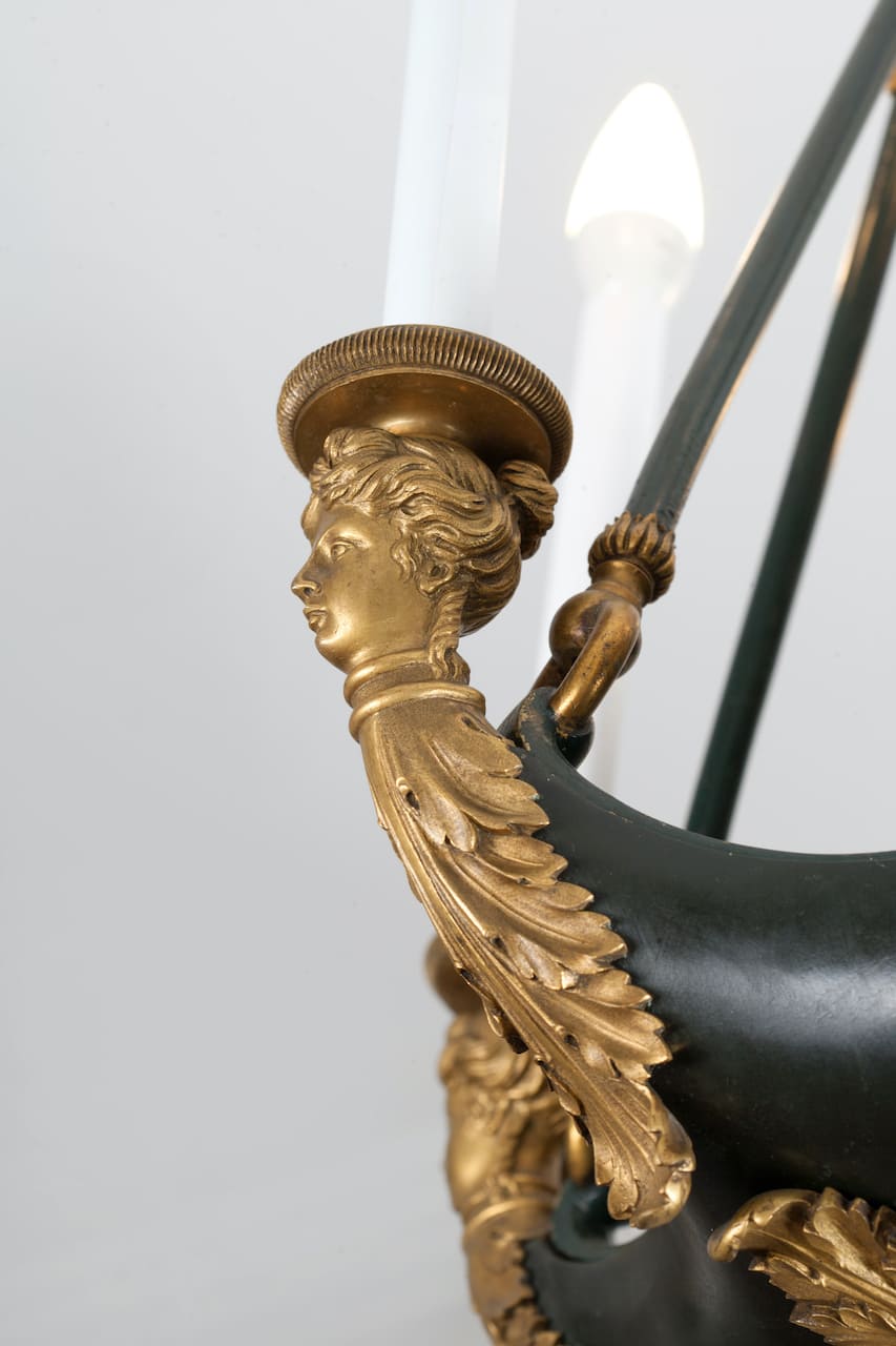 Empire Bronze Chandelier, the mid-19th century