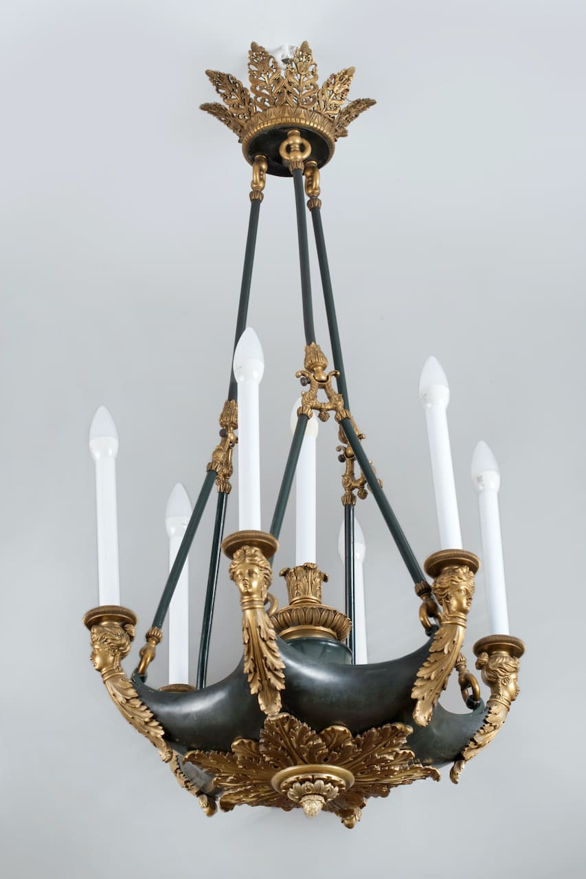 Empire Bronze Chandelier, the mid-19th century