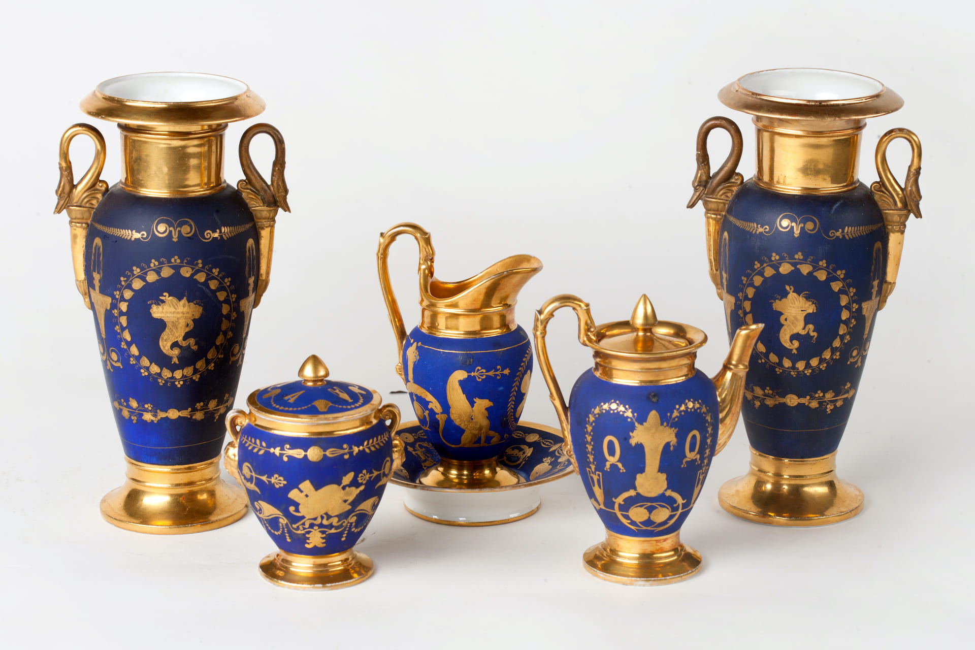 Empire Porcelain Service Set, 19th century