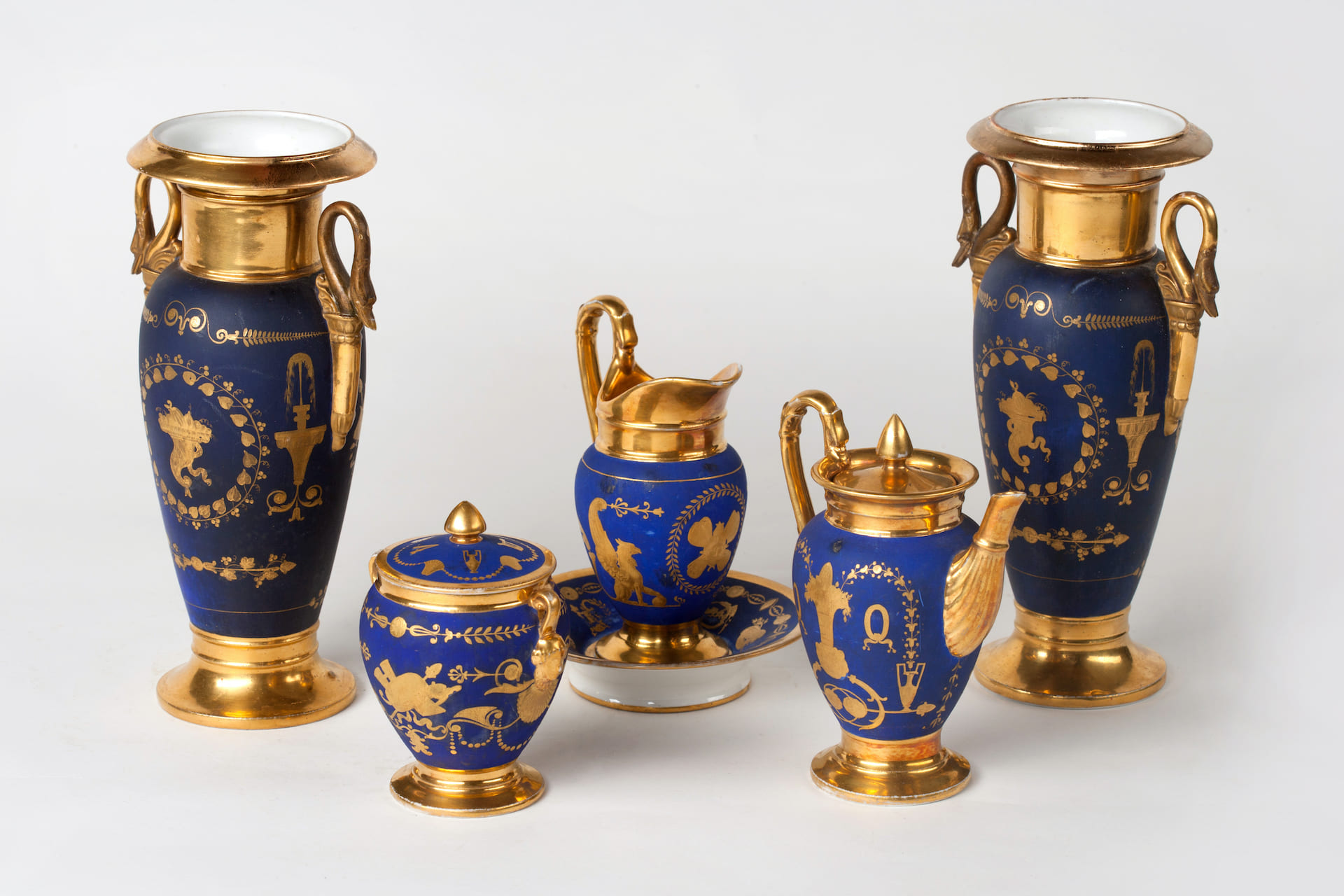 Empire Porcelain Service Set, 19th century