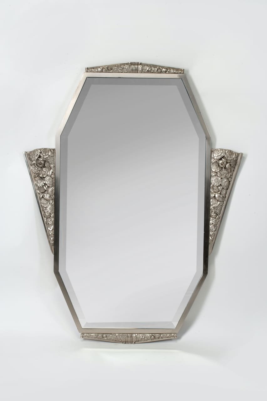 Art Deco Bronze Mirror, 1920s
