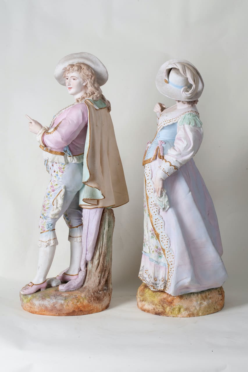 A Pair of Figures, Biscuit, 19-20th century (Europe)