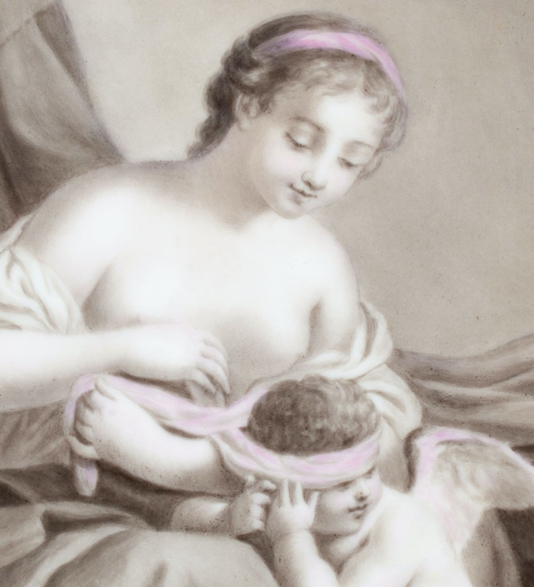 Pair of Porcelain Painting Layers, 19th century