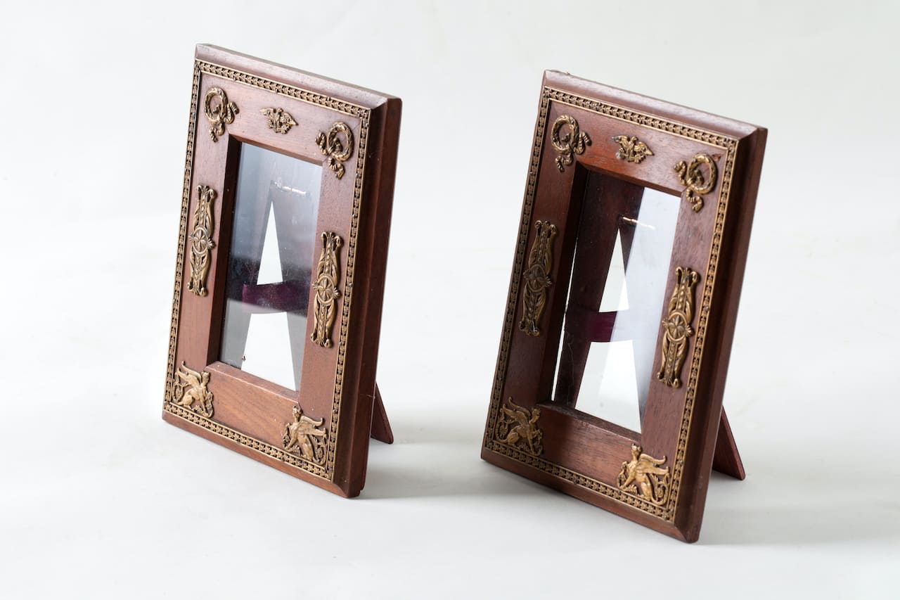 Lot of two Photo Frames, Empire, late 19th century