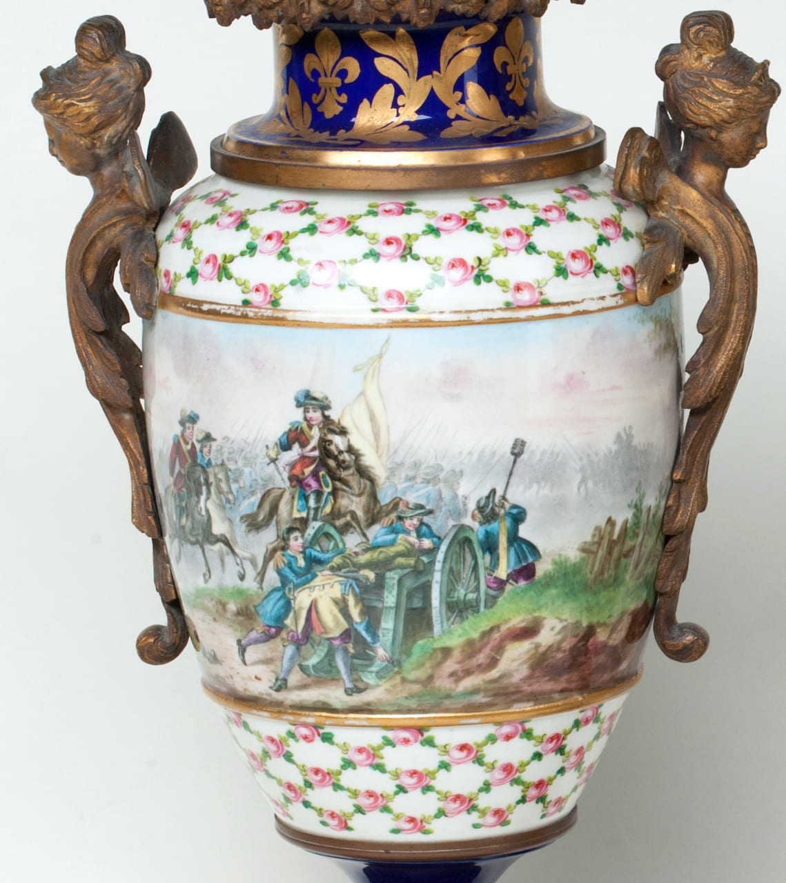 Pair of Porcelain Hand-Painting Vases, 19th century