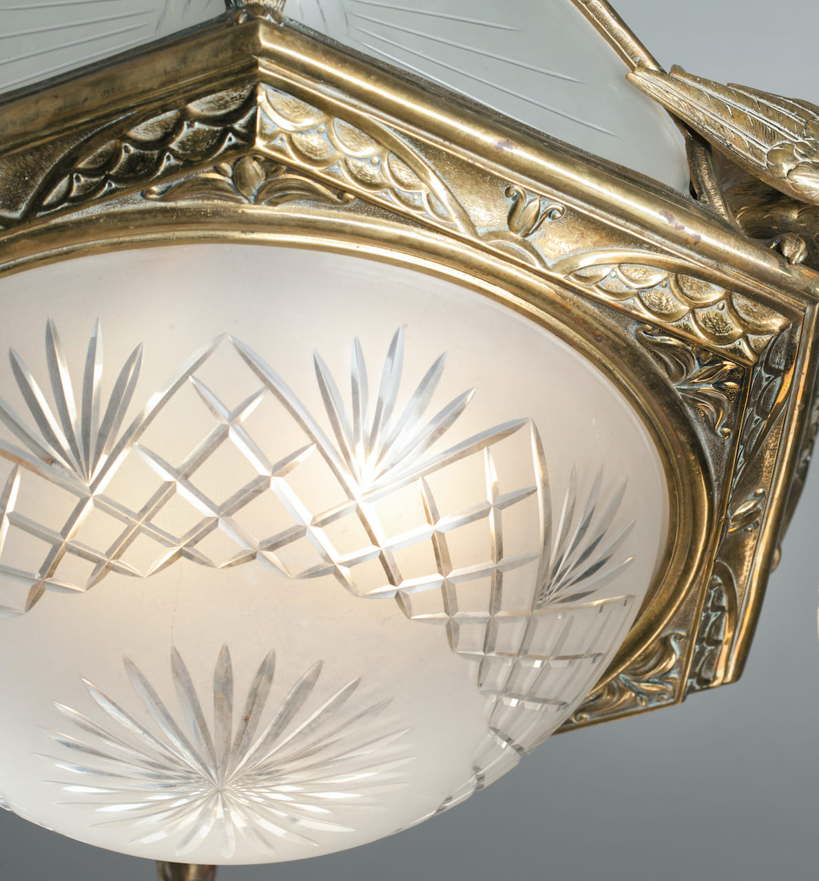 Art Deco Bronze Chandelier, early 20th century