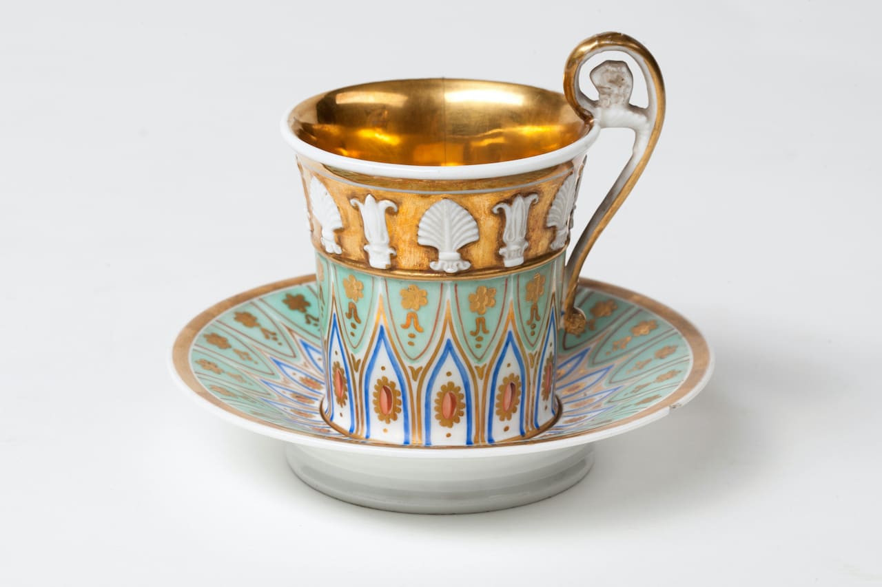 Porcelain Cup with Saucer, 19th-20th century