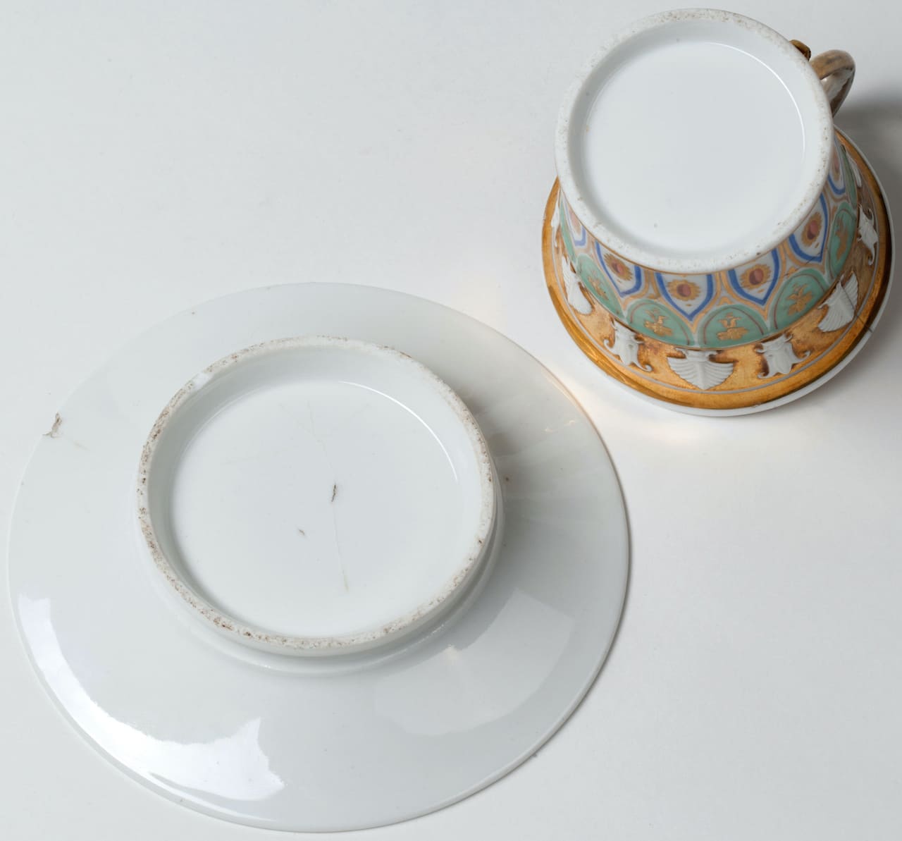 Porcelain Cup with Saucer, 19th-20th century