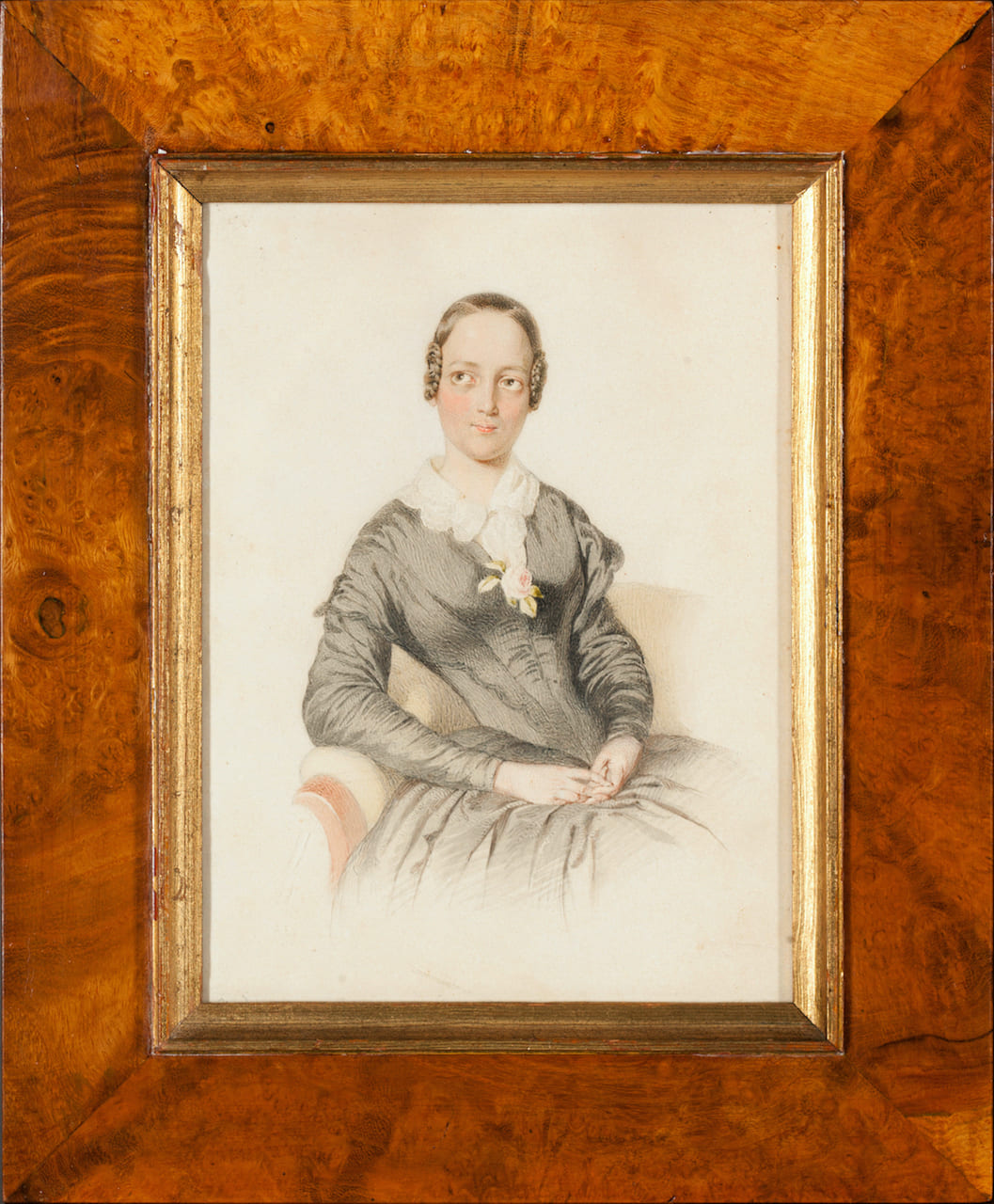 Seated Lady, Watercolour, mid-19th century, unsigned