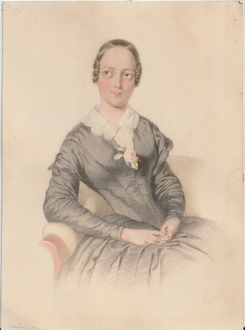 Seated Lady, Watercolour, mid-19th century, unsigned
