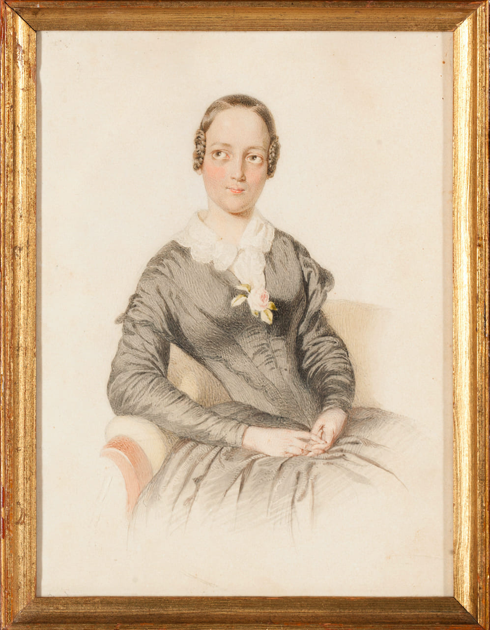 Seated Lady, Watercolour, mid-19th century, unsigned