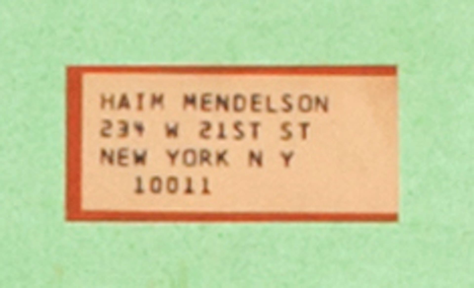 Haim Mendelson, 1923-2009 (Poland/USA)