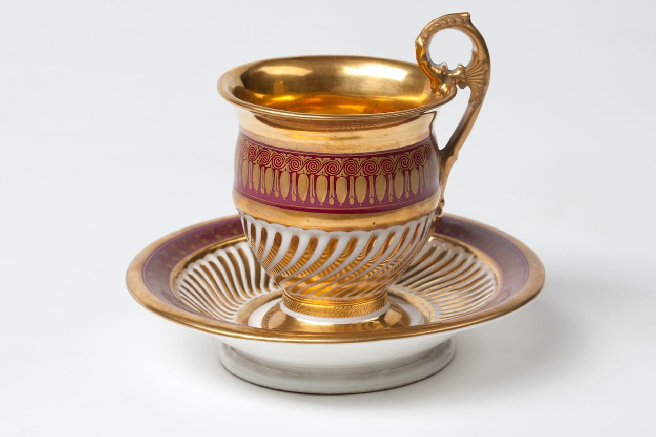 Empire Teacup with Saucer, 19th century