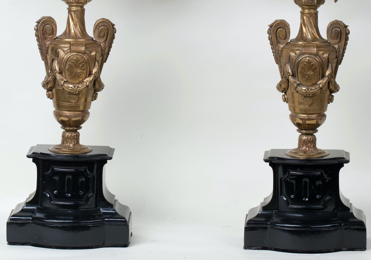 Pair of Bronze Candelabra, 19th century