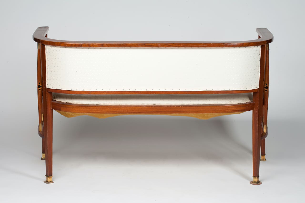 Modern Sofa, early 20th century. Wood, Brass