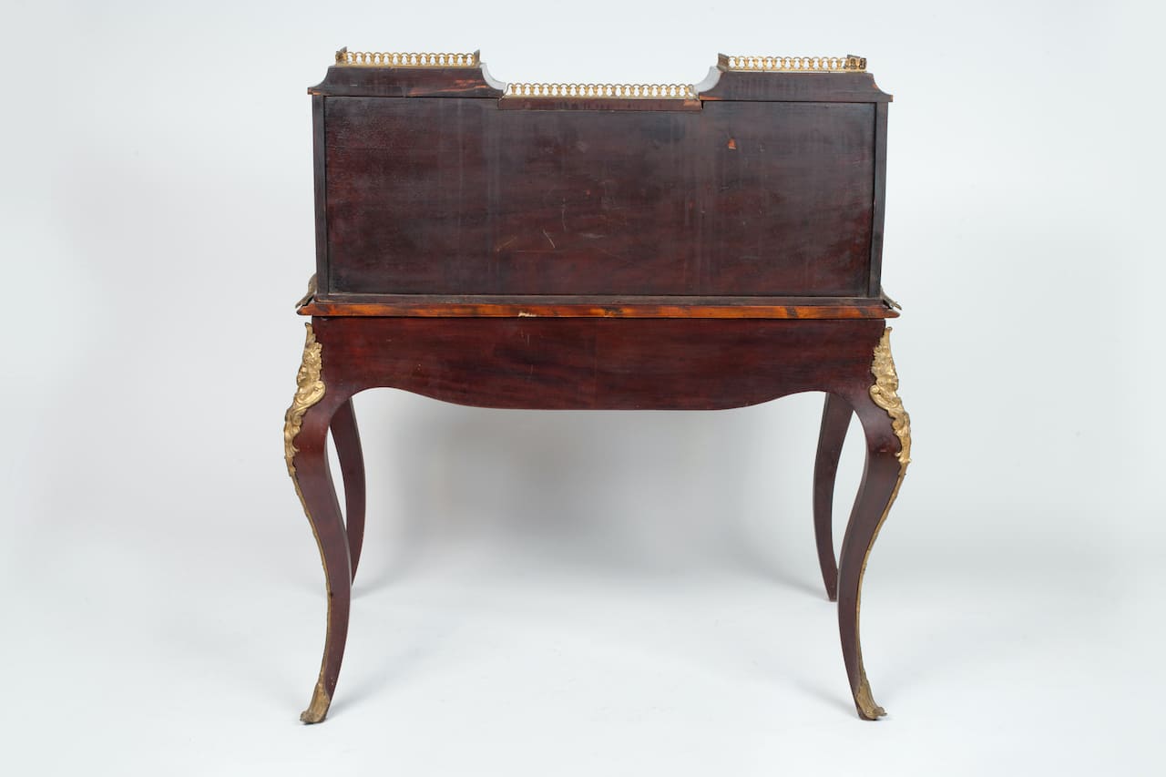 Rococo Bureau Table, 19th century, Bronze/Porcelain