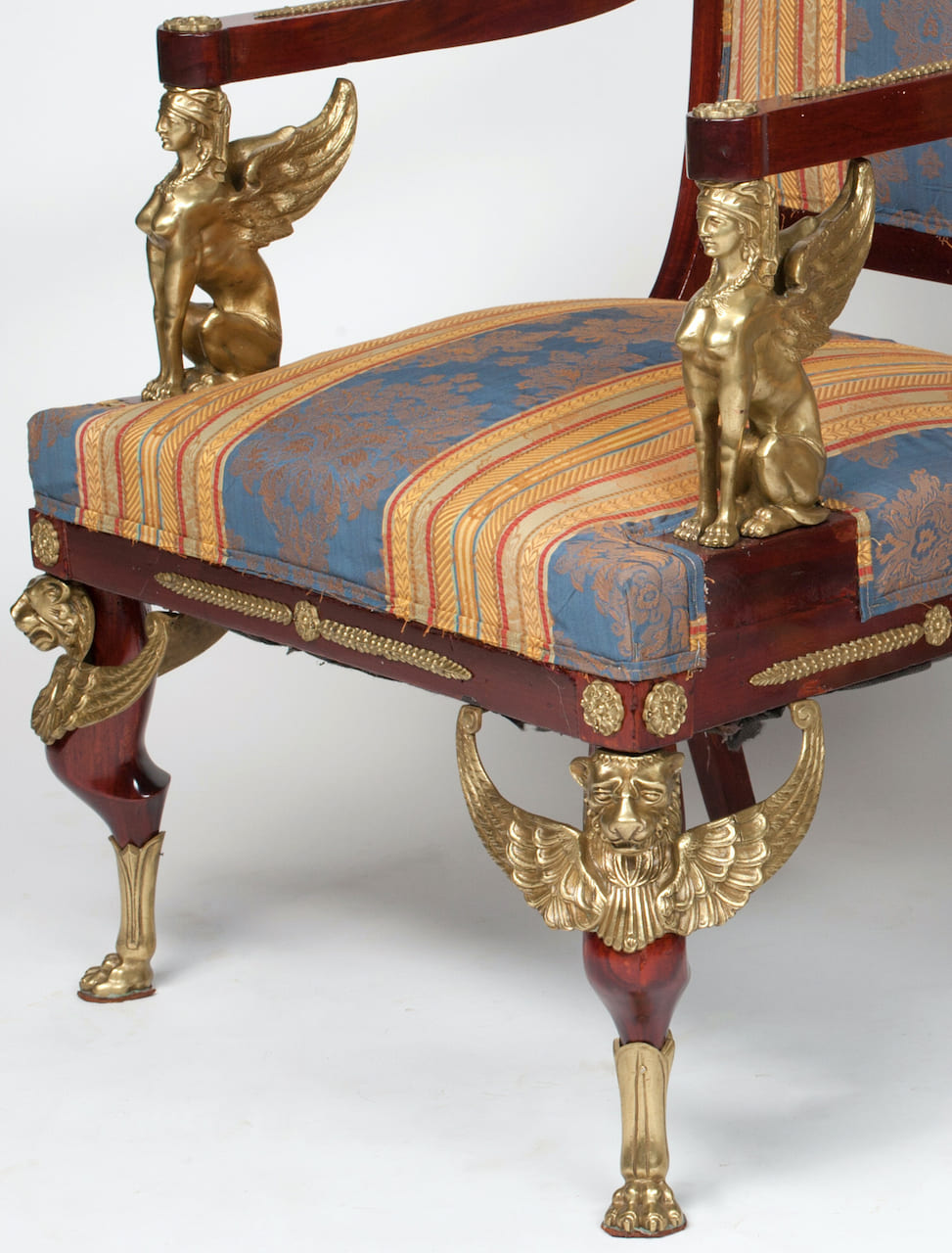 Pair of Empire Armchairs, late 19th century
