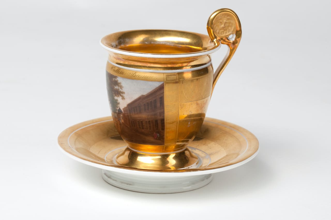 Porcelain Cup with Saucer, 19th century