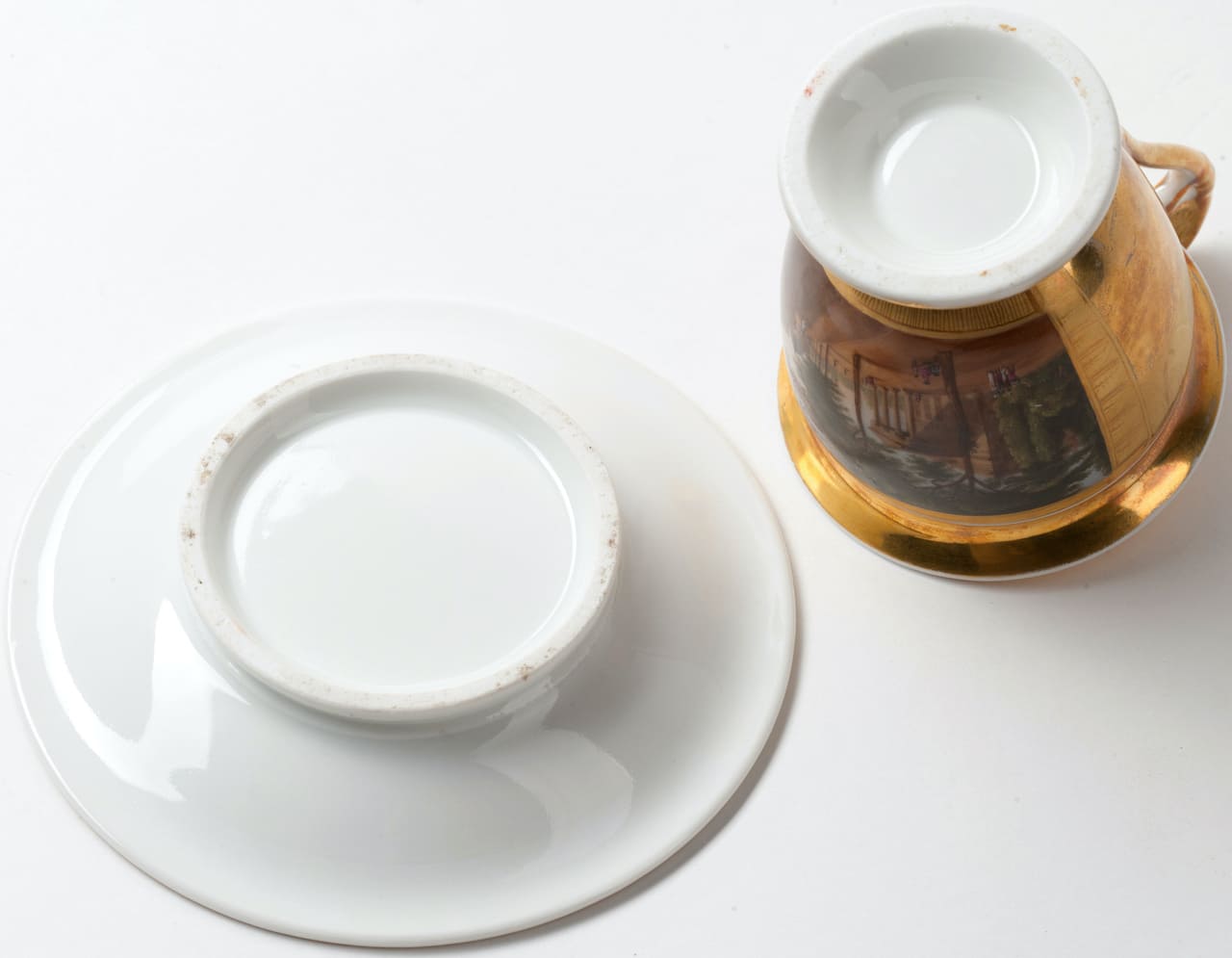Porcelain Cup with Saucer, 19th century