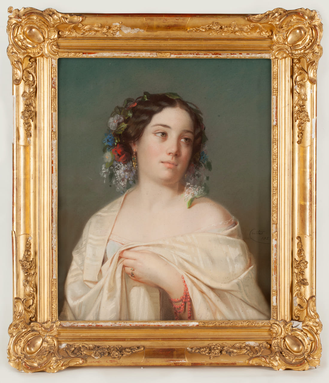 A Young Girl, Pastel, the mid-19th century