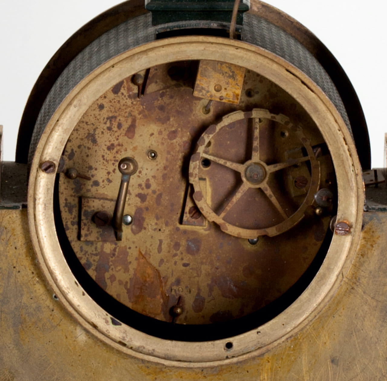 Empire Bronze Mantel Clock, Lyre, 19th century
