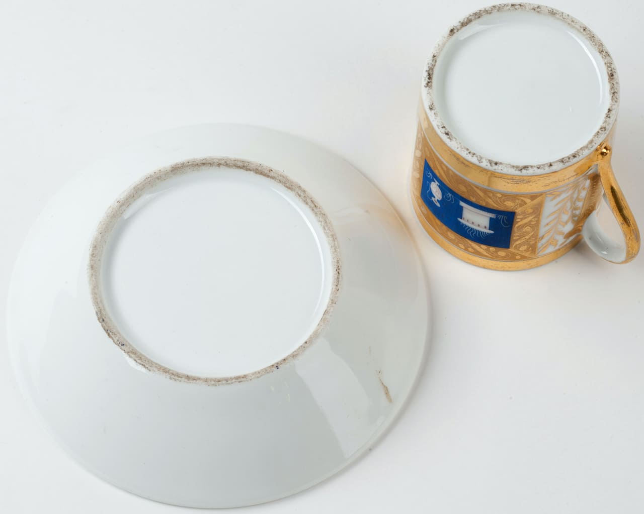Porcelain Cup with Saucer, Classicism, 19th century