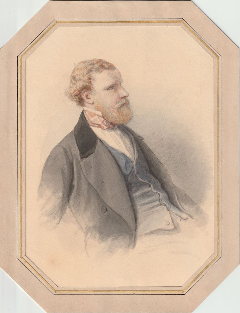 Portrait of a Gentleman Watercolour, mid-19th century